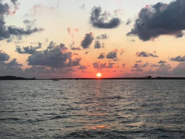 Sunset over the bay